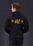 golden tokyo manji gang writing on the back | black unisex hoodies | comicsense | tokyo revengers hoodies